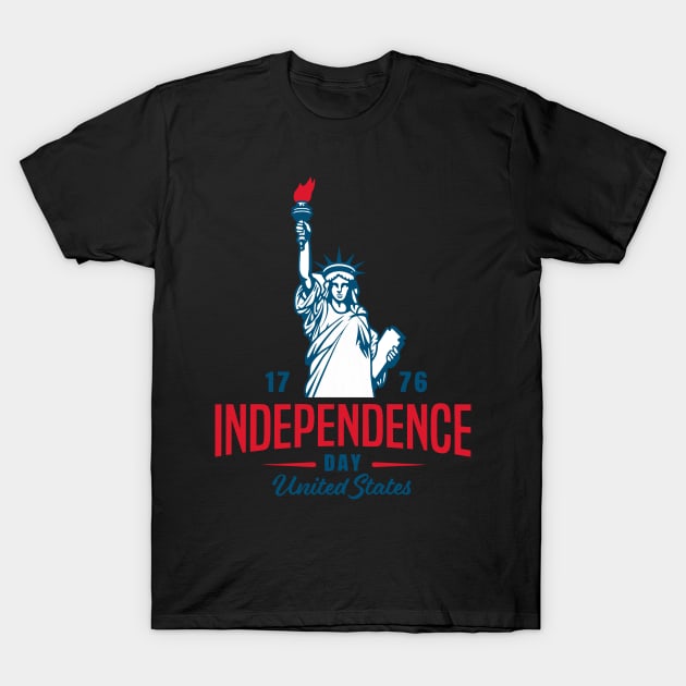 4th of July 1776  American independence day design T-Shirt by AJ techDesigns